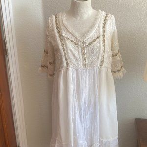 Free People white flowy dress
